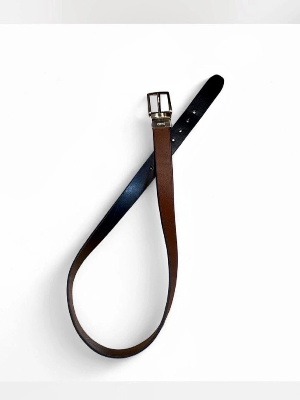 CHAPS Child’s Large Reversible Leather Belt Reversible Belt in Black & Brown